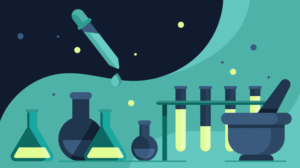 Graphics of science supplies.